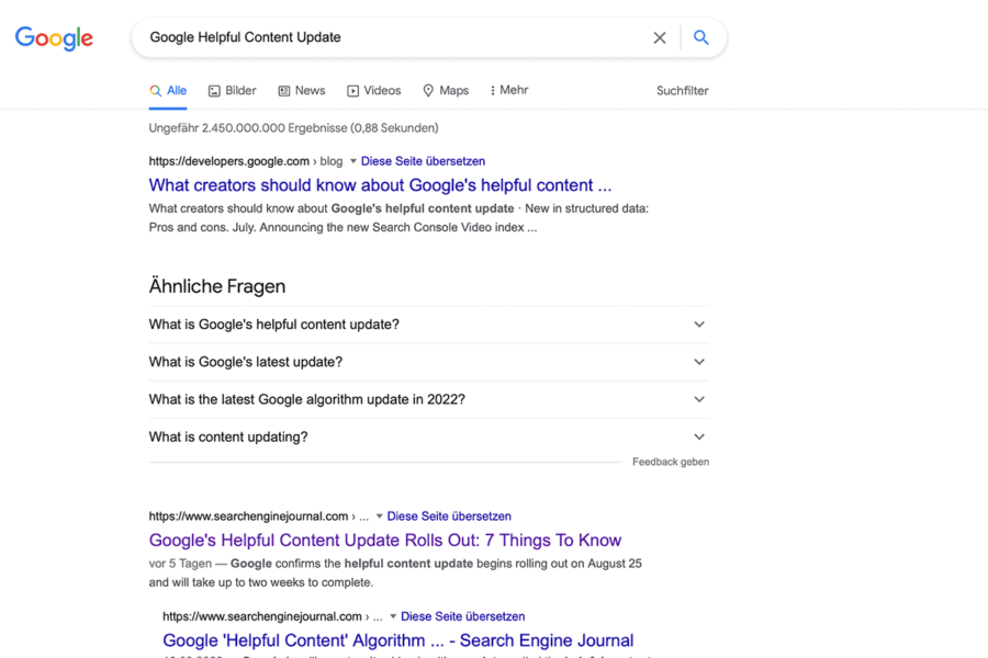 Google Helpful Content Update