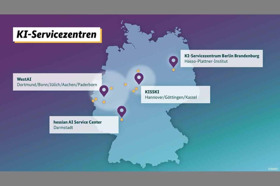 Förderung von vier KI-Servicezentren gestartet