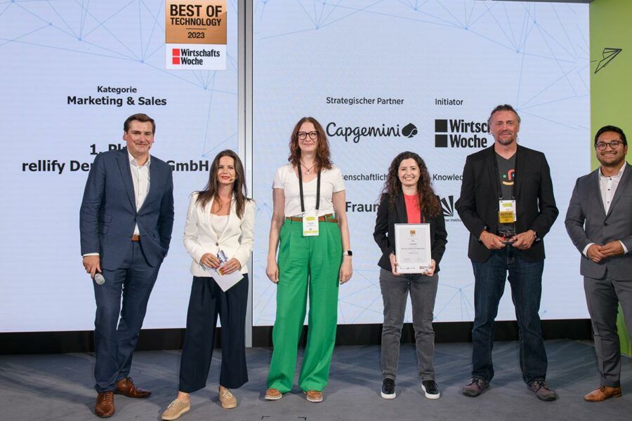 Rellify gewinnt den WiWo Best of Technology Award 2023